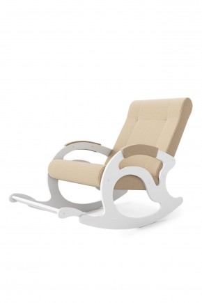 Кресло-качалка Тироль 12-Т-П (ткань/белые) ПЕСОК в Пуровске - purovsk.mebel24.online | фото 2