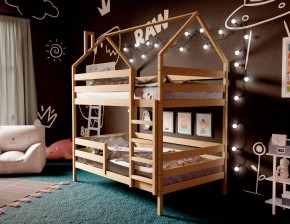 Кровать-домик двухъярусная 80*190 без покраски в Пуровске - purovsk.mebel24.online | фото 2