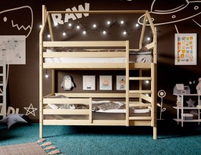 Кровать-домик двухъярусная 80*190 без покраски в Пуровске - purovsk.mebel24.online | фото 3