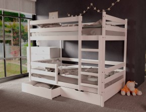 Кровать двухъярусная без крыши 80*190 Белый в Пуровске - purovsk.mebel24.online | фото