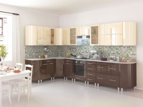 Кухня Танго модульная шоколад-ваниль в Пуровске - purovsk.mebel24.online | фото 1