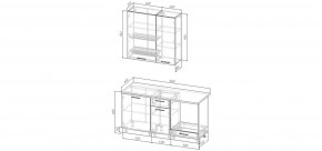 Кухонный гарнитур Белый Глянец 1600 h950 (Стол. 38мм) в Пуровске - purovsk.mebel24.online | фото 2