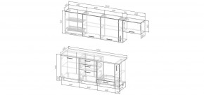 Кухонный гарнитур Белый Глянец 2550 (Стол. 26мм) в Пуровске - purovsk.mebel24.online | фото 2