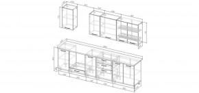 Кухонный гарнитур Белый Глянец 2800 (Стол. 38мм) в Пуровске - purovsk.mebel24.online | фото 2