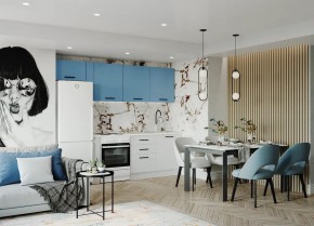Кухонный гарнитур Капри 2550 (Стол. 38мм) в Пуровске - purovsk.mebel24.online | фото