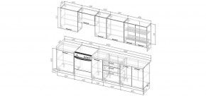 Кухонный гарнитур Меренга 3000 (Стол. 26мм) в Пуровске - purovsk.mebel24.online | фото 2