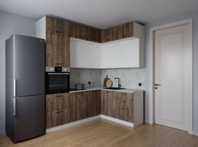 Кухонный гарнитур Старое Дерево 2200*1700 (Стол. 26мм) в Пуровске - purovsk.mebel24.online | фото