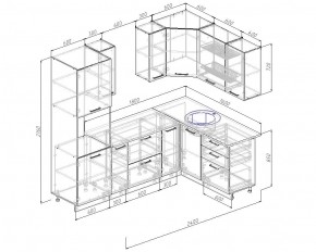 Кухонный гарнитур угловой Дели 2400*1600 (Стол. 38мм) в Пуровске - purovsk.mebel24.online | фото 2