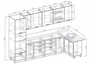 Кухонный гарнитур угловой Капри 3200х1400 (Стол. 38мм) в Пуровске - purovsk.mebel24.online | фото 3