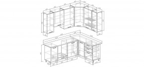 Кухонный гарнитур Умбра 2200*1600 h950 (Стол. 26мм) в Пуровске - purovsk.mebel24.online | фото 2