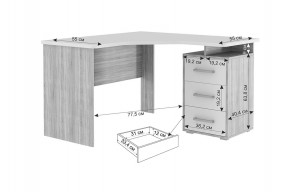 ЛАЙТ 2 Стол компьютерный угловой (1200) в Пуровске - purovsk.mebel24.online | фото 2