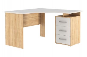 ЛАЙТ 2 Стол компьютерный угловой (1200) Дуб Сонома/Белый в Пуровске - purovsk.mebel24.online | фото