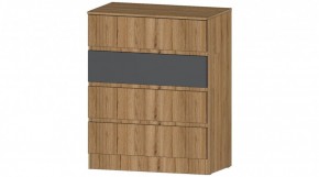 ЛЕНОРА Комод 4 ящика (графит) в Пуровске - purovsk.mebel24.online | фото