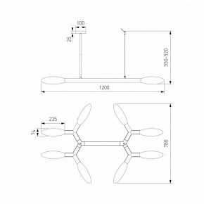 Люстра на штанге Eurosvet Covalent 30180 черный в Пуровске - purovsk.mebel24.online | фото 3