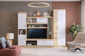 МАКСИ К1 Стенка для гостиной дуб сонома/белое дерево в Пуровске - purovsk.mebel24.online | фото 5