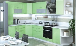 Модульная кухня Ксения Олива в Пуровске - purovsk.mebel24.online | фото 1
