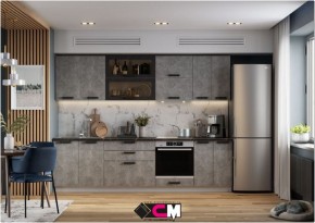 Модульная кухня Пасаденна ателье светлое в Пуровске - purovsk.mebel24.online | фото 1