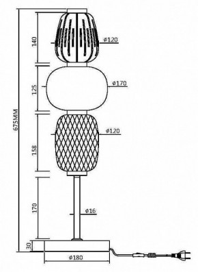 Настольная лампа декоративная Maytoni Pattern MOD267TL-L28CH3K в Пуровске - purovsk.mebel24.online | фото 4