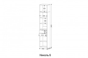 НИКОЛЬ 6 Пенал в Пуровске - purovsk.mebel24.online | фото 2