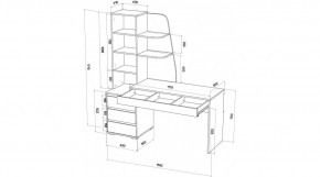 ПИФАГОР Стол компьютерный (цемент светлый/цемент темный) в Пуровске - purovsk.mebel24.online | фото 2