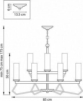 Подвесная люстра Lightstar Flume 723125 в Пуровске - purovsk.mebel24.online | фото 3