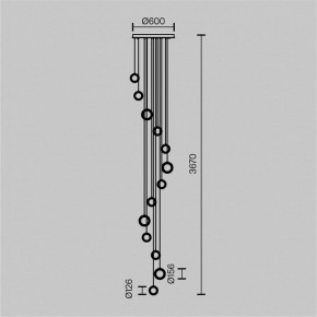 Подвесная люстра Maytoni Pharao MOD361PL-L58BS3K в Пуровске - purovsk.mebel24.online | фото 4