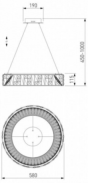 Подвесной светильник Bogate-s Cliff 90373/1 в Пуровске - purovsk.mebel24.online | фото 5