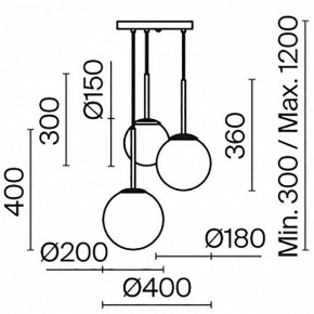 Подвесной светильник Maytoni Basic form MOD321PL-03B в Пуровске - purovsk.mebel24.online | фото 6