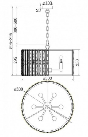 Подвесной светильник Maytoni Facet MOD094PL-06G в Пуровске - purovsk.mebel24.online | фото 4