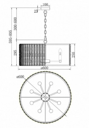 Подвесной светильник Maytoni Facet MOD094PL-08CH в Пуровске - purovsk.mebel24.online | фото 3