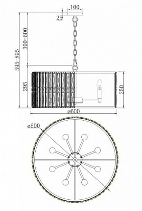 Подвесной светильник Maytoni Facet MOD094PL-08G в Пуровске - purovsk.mebel24.online | фото 3