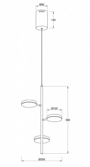 Подвесной светильник Maytoni Fad MOD070PL-L18WK в Пуровске - purovsk.mebel24.online | фото 4