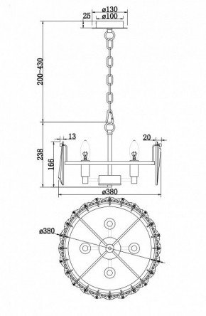 Подвесной светильник Maytoni Puntes MOD043PL-04CH в Пуровске - purovsk.mebel24.online | фото 4