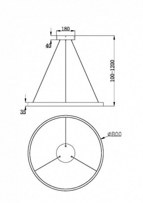 Подвесной светильник Maytoni Rim MOD058PL-L42BK в Пуровске - purovsk.mebel24.online | фото 3