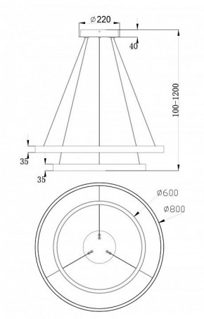 Подвесной светильник Maytoni Rim MOD058PL-L74B4K в Пуровске - purovsk.mebel24.online | фото 6