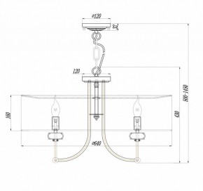 Подвесной светильник Maytoni Roma ARM006PL-08G в Пуровске - purovsk.mebel24.online | фото 4