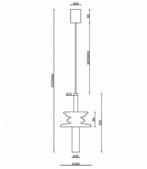 Подвесной светильник Maytoni Sound Wave MOD255PL-01B3 в Пуровске - purovsk.mebel24.online | фото 4