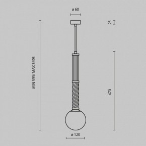 Подвесной светильник Maytoni Teatro MOD287PL-01BS в Пуровске - purovsk.mebel24.online | фото 5