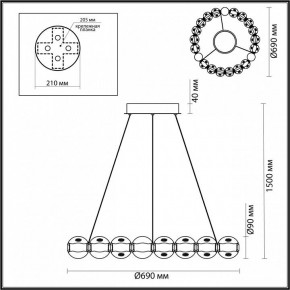 Подвесной светильник Odeon Light Crystal 5008/60L в Пуровске - purovsk.mebel24.online | фото 6