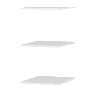 Полки 3 шт. Айрон ПЛ-07 для шкафа (белый) в пенал в Пуровске - purovsk.mebel24.online | фото