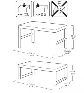 Раскладной стол Лион с регулируемой высотой столешницы (Lyon rattan table) графит (h400/650) в Пуровске - purovsk.mebel24.online | фото 4