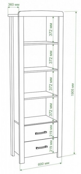 Шкаф книжный Бартоло ВТД-СФ в Пуровске - purovsk.mebel24.online | фото 2