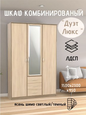 Шкаф комбинированный Дуэт Люкс с зеркалом в Пуровске - purovsk.mebel24.online | фото 5