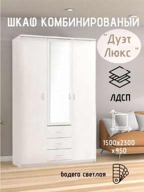 Шкаф комбинированный Дуэт Люкс с зеркалом в Пуровске - purovsk.mebel24.online | фото 7