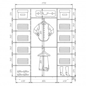 Шкаф-купе ХИТ 22-4-18/2-777 (420) в Пуровске - purovsk.mebel24.online | фото 2