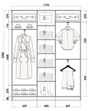 Шкаф-купе ХИТ 23-4-18-555 (420) в Пуровске - purovsk.mebel24.online | фото 2