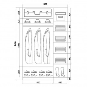 Шкаф-купе ХИТ 24-15-66 (620) в Пуровске - purovsk.mebel24.online | фото 4