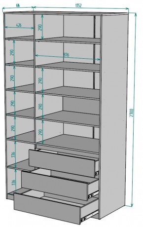 Шкаф Мальта H210 в Пуровске - purovsk.mebel24.online | фото 2