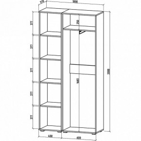 Шкаф платяной Тунис-5 в Пуровске - purovsk.mebel24.online | фото 3