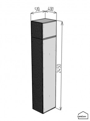 Шкаф с антресолью Linnea MHR-1POA-2 2450х400х510 (Белый-М 11.1.2) в Пуровске - purovsk.mebel24.online | фото 2